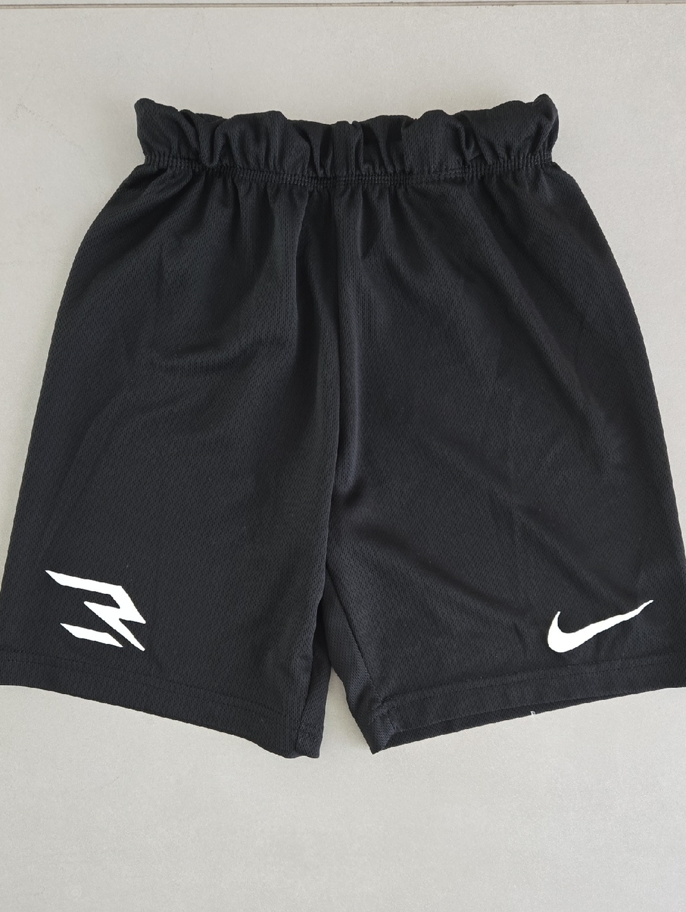 Nike 3BRAND By Russell Wilson Big Boys Badge Black Mesh Shorts Size S/ 8-10Y